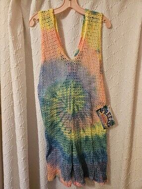 FREEZE   Tie-Dye Knit One-Piece - Multicolor Overalls Shorts